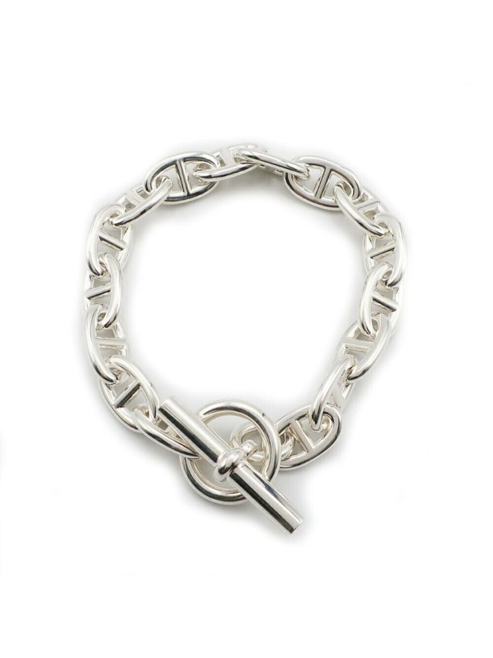 Hermes Chaine D'ancre TGM Bracelet Silver Chain